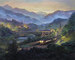 A Visit to Wanggu_Pingxi Line Railway_painted by Lai Ying-Tse
